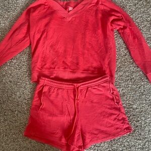 Universal Thread Vibrant Red Kids Pajama Set